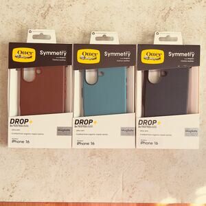 3 - Otterbox Symmetry Series MagSafe Apple iPhone 16, Brown, Green, Black